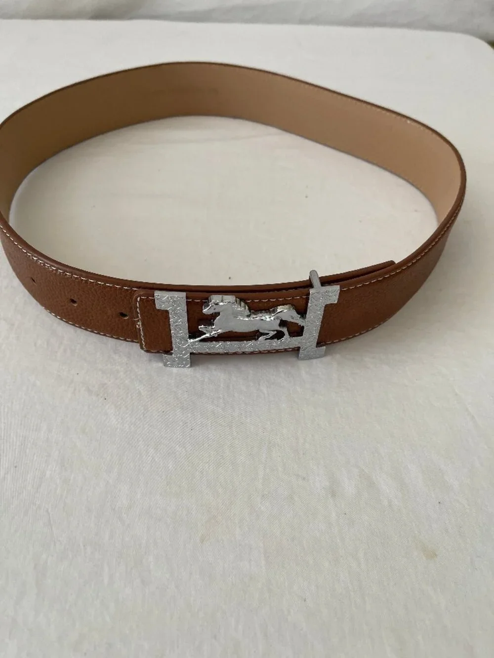 Ovation Leather Belt with Horse Buckle, Size L